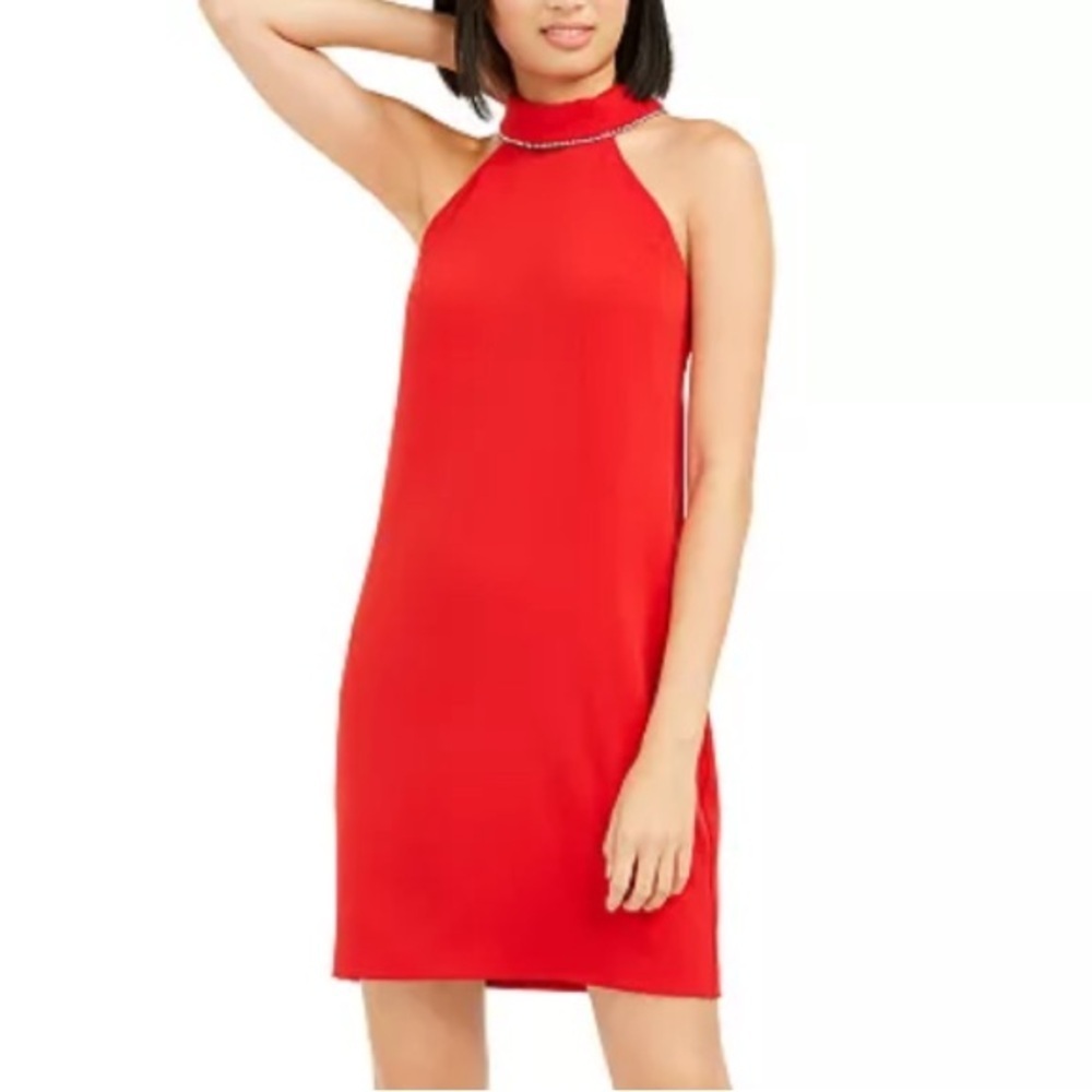 Trina Turk Rita Embellished Halter Shift Dress NEW